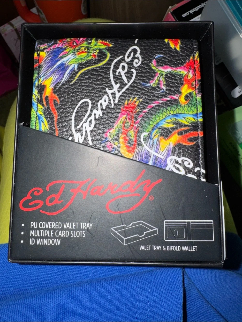 Ed Hardy Men’s Dragon Tattoo Wallet